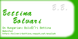 bettina bolvari business card